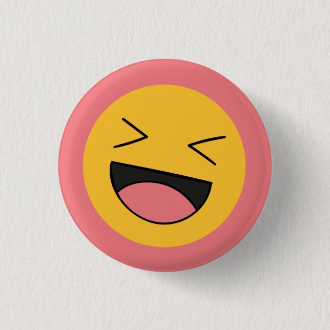 Funny Laughing Emoji Face 3 Cm Round Badge (Front)
