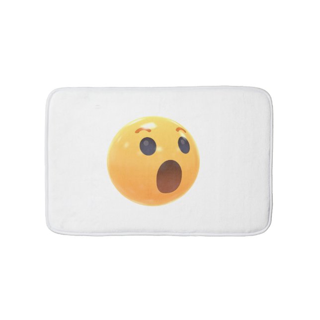 Funny Laughing Emoji Face Bath Mat (Front)