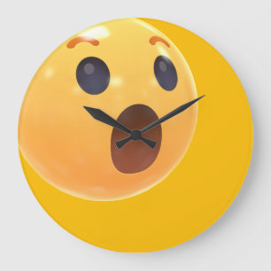 Funny Laughing Emoji Face Large Clock