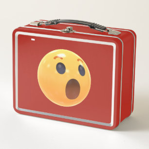 Funny Laughing Emoji Face Metal Lunch Box