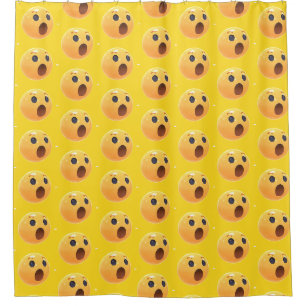 Funny Laughing Emoji Face Shower Curtain