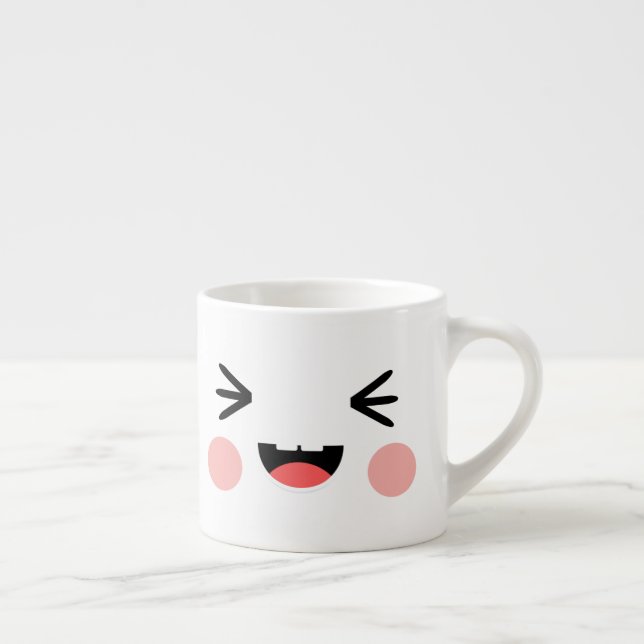 Funny Laughing Face Emoji Espresso Cup (Right)