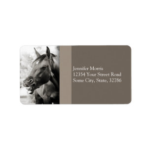 Funny Laughing Horse Label