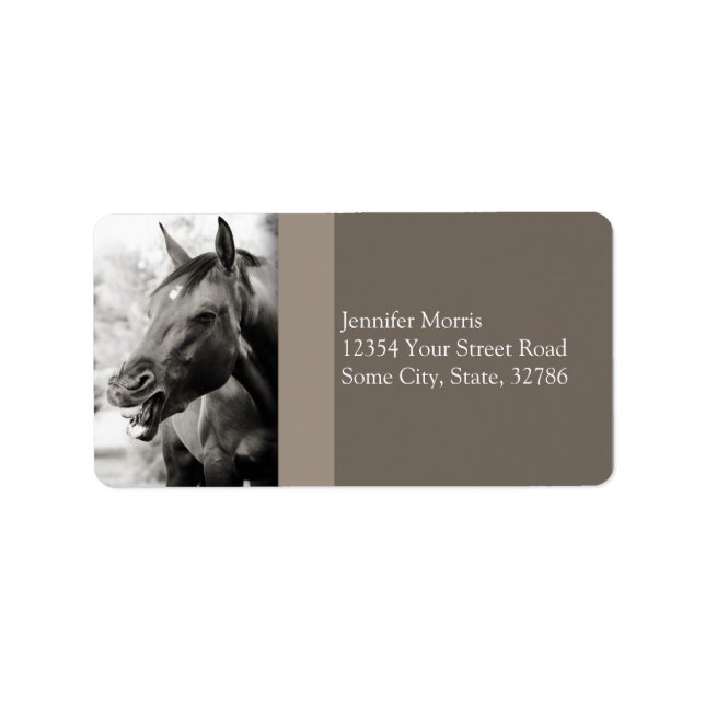 Funny Laughing Horse Label (Front)