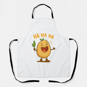 Funny Laughing Potato Apron