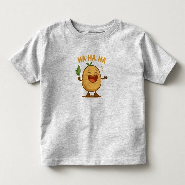 Funny Laughing Potato Toddler T-Shirt (Front)