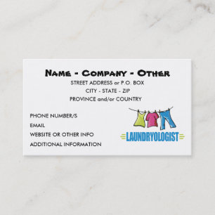 Funny Laundry Business Card
