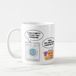 Funny Laundry Humour Washing Machine Dirty Joke Coffee Mug
