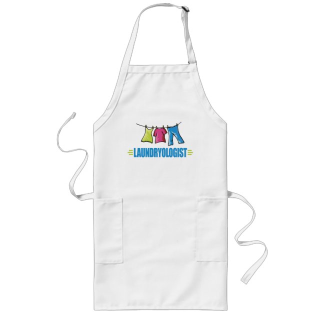 Funny Laundry Lover Long Apron (Front)