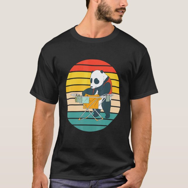 Funny Laundry Panda T-Shirt (Front)