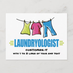 Funny Laundry Postcard