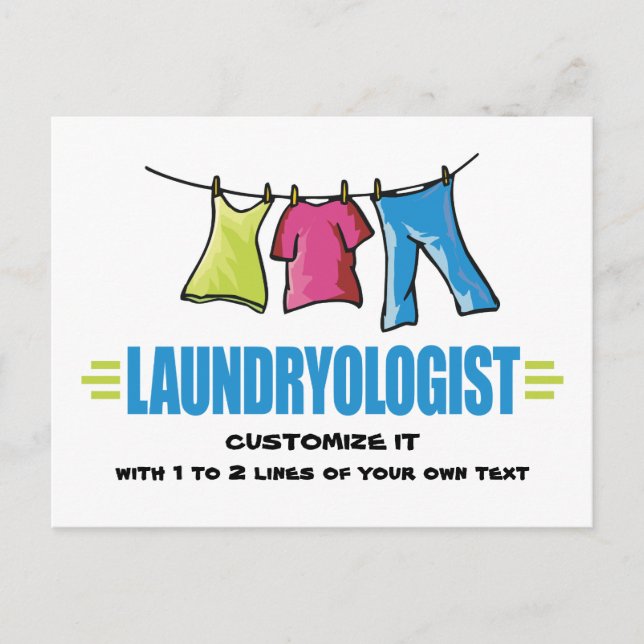 Funny Laundry Postcard (Front)