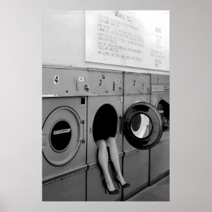 Funny Laundry Room Print, High Heel Washing Poster