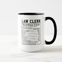 Funny Law Clerk Nutrition Facts Paralegal Gift