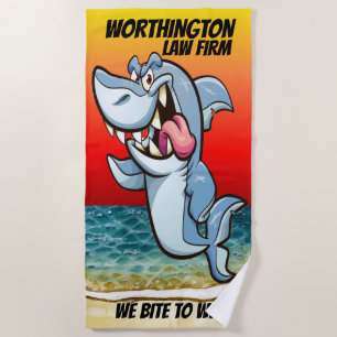 Funny Law Firm Version Beach Towel