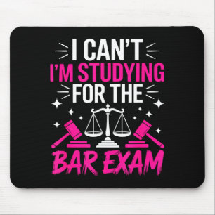 Funny Law School Student Gift - Can't Studying For Mouse Mat
