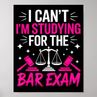 Funny Law School Student Gift - Can't Studying For