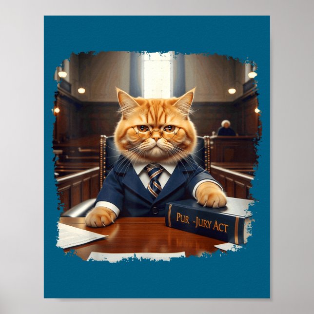 Funny Law Student School Justice Meme Poster (Front)