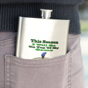 Funny Lawn Bowler This Season , Hip Flask