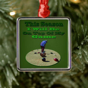 Funny Lawn Bowls Be On Top, Metal Tree Decoration