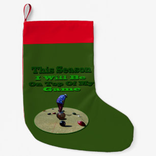 Funny Lawn Bowls Be On Top, Small Christmas Stocking