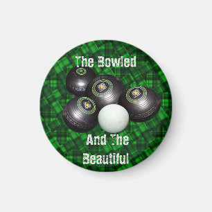 Funny Lawn Bowls Bowled Beautiful, Magnet