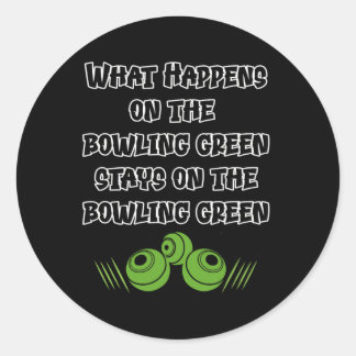 Funny Lawn Bowls Classic Round Sticker