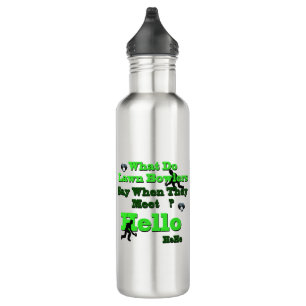 Funny Lawn Bowls Greeting, Water Bottle