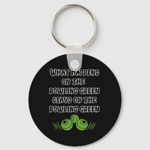 Funny Lawn Bowls Key Ring