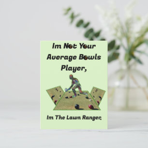 Funny Lawn Bowls Ranger,  Postcard