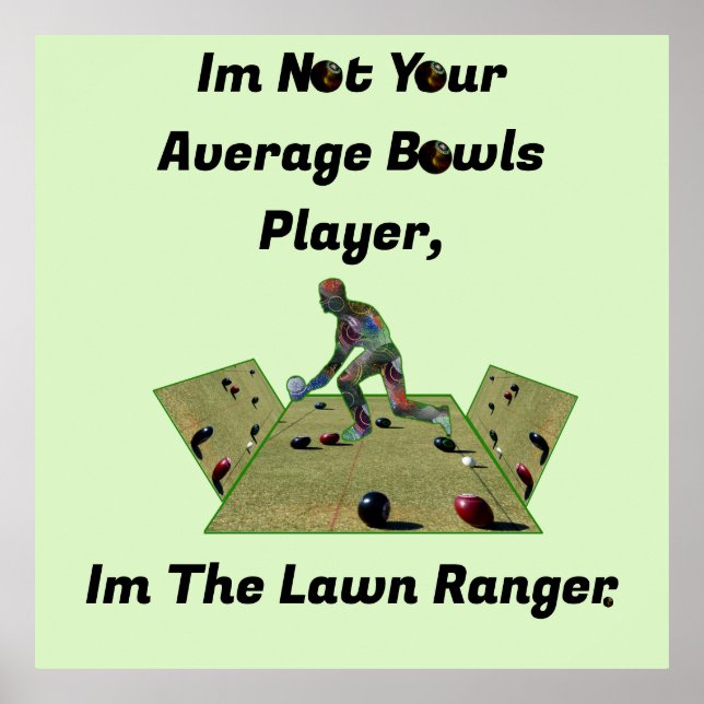 Funny Lawn Bowls Ranger,  Poster (Front)