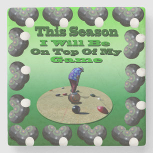Funny Lawn Bowls, Stone Coaster
