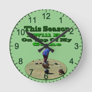 Funny Lawn Bowls This Season, Wall Clock