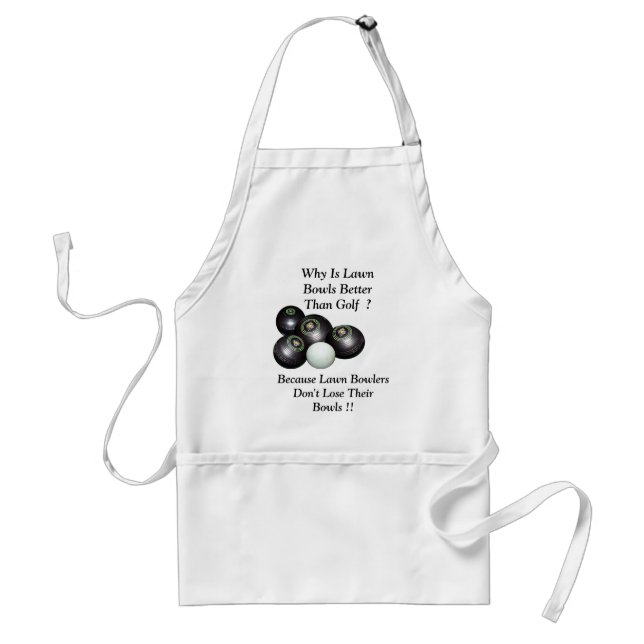 Funny Lawn Bowls Versus Golf Design, Apron (Front)