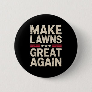 Funny Lawn Mower Art For Men Women Lawn Mowing Lan 6 Cm Round Badge