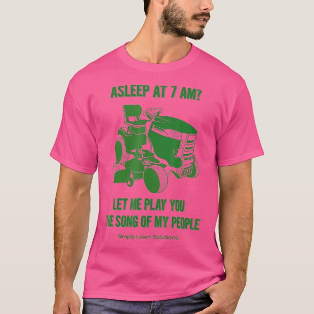 Funny Lawn Mower Landscaping Grass Turf Dad Men T-Shirt (Front)