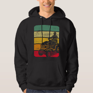 Funny Lawn Mower Mowing Cool Vintage Yard Work Law Hoodie
