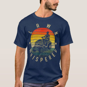 Funny Lawn Mower Whisperer Cool Retro Yard Work T-Shirt