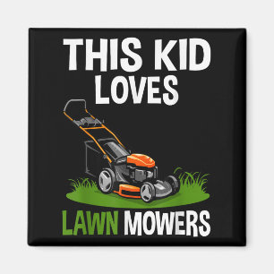 Funny Lawn Mowing For Kids Lawn Mower Farm Gardeni Magnet