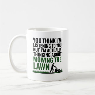 funny Lawn Mowing Gift for Dad Coffee Mug