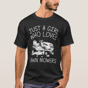 Funny Lawn Mowing Gift Girls Kids Lawn Mower Farm  T-Shirt
