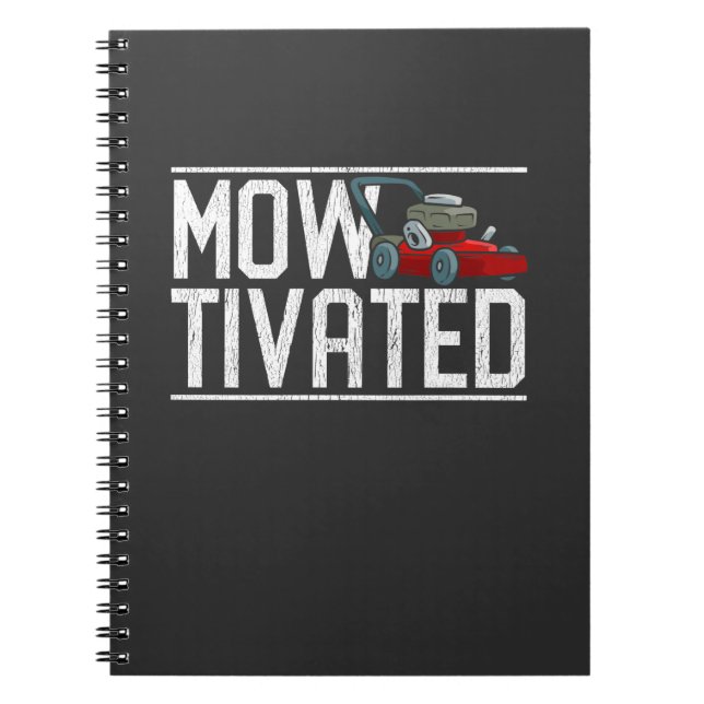 Funny Lawn Mowing Gift Lawn Mower Grass Caretaker Notebook (Front)