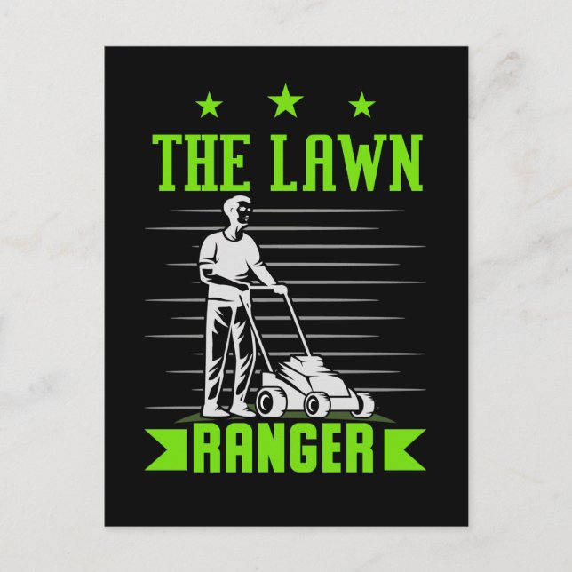 Funny Lawn Mowing Humour Landscaper Janitor Postcard (Front)