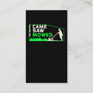 Funny Lawn Mowing Janitor Humour Landscaper Business Card