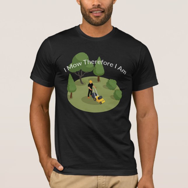 Funny Lawn Mowing Men's T-Shirt (Front)
