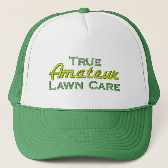 Funny Lawn Mowing Trucker Hat (Front)