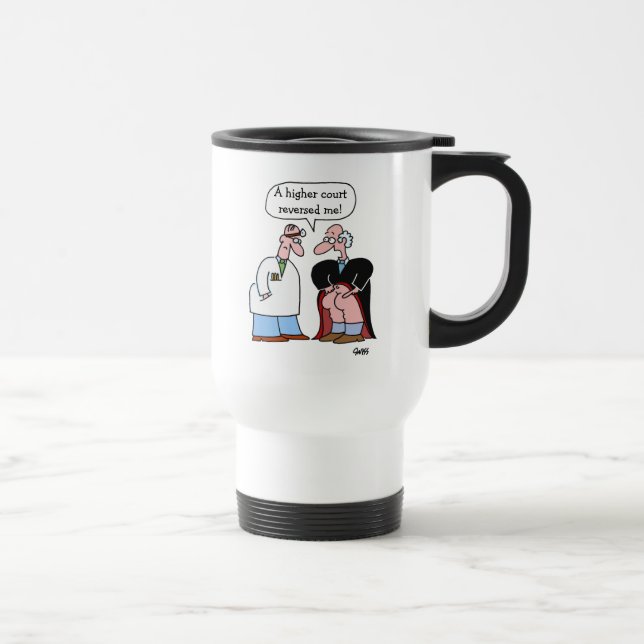 Funny Lawyer Cartoon for Lawyers Travel Mug (Right)