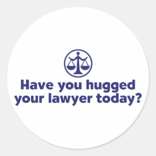 Funny Lawyer Classic Round Sticker