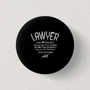 Funny Lawyer Definition 3 Cm Round Badge