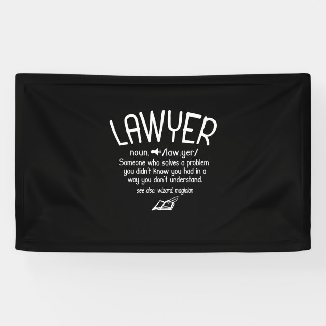Funny Lawyer Definition Banner (Horizontal)